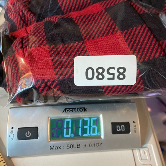 LL Bean Women M Waffle One Piece Pajama Red Buffalo Plaid Longjohns Button Front - Picture 10 of 10